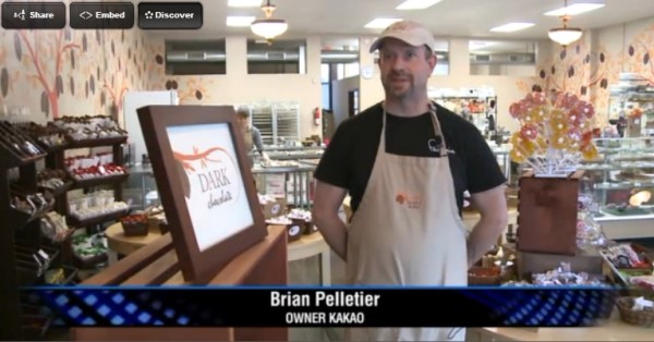 Brian Pelletier, owner of Kakao Chocolates, on FOX2 news